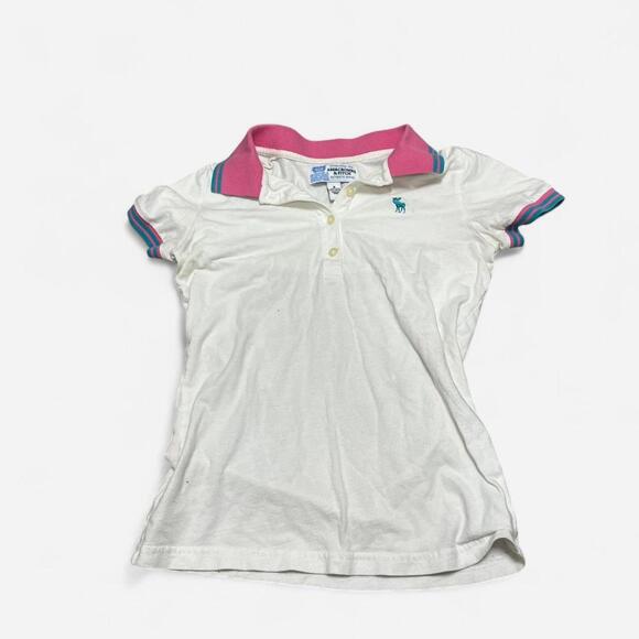 Abercrombie & Fitch Tops - Abercrombie & Fitch Women's White Polo-shirt